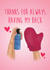 Thanks For Always Having My Back - Funny Valentines Day Card created by Cool, Calm + Creative