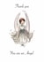 Pretty Angel Thank you card for friend, mum or your sister - "you are an Angel" created by Kim Dakin