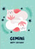 Gemini Zodiac Sign Birthday Card created by Lucy Maggie Designs