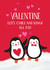 Cute valentine penguins created by Paper Valley Design Studio