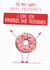 Wife funny Donut Valentine's card - I love you hundreds and thousands! created by Quitting Hollywood