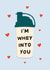 Funny Protein Shake Pun Anniversary Card / Valentines Day Card - I'm Whey Into You created by Amelia Ellwood