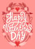 Happy Valentines Day, cute, classic, heart, flower, lettering, beauty card created by Daria Radzhabova
