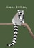 Lemur Birthday Card created by Lisa Swift Illustration