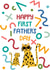 Happy First Fathers Day - Leopard Card - Daddy Cool created by Pearl Studio