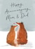 Cute Fox Parents Anniversary Card - Happy Anniversary Mum & Dad created by Making Meadows Ltd