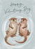 Cute Valentine's Day Card - Otters - Animals created by Making Meadows Ltd
