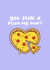 Pizza my heart valentines card created by Beth Ross