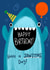 Cute Birthday Card - Have a JAWSOME Day - Shark created by Becky Down