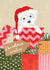 Cute Christmas card - Dog with Christmas Presents - Christmas Wishes created by Louise Tiler