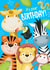 Cute Birthday Card - Jungle Safari - Animals created by Trudles Doodles Handmade