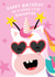 Cute Birthday Card for Daughter - Rainbow Unicorn created by Macie Dot Doodles