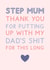 Cute Mother's Day Card - Step Mum - Putting up with Dad's Shit created by Jeff and the Squirrel