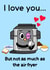 Air Fryer Valentines card - I Love You But - Cute Cartoon created by Keiran Clennell