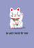 Cute Card for Mum - Mother's Day Lucky Cat Card - Cute First Mother's Day Card created by Jessie Maeve Studio