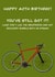 Biking 40th birthday card, strava, cycling bike created by Rae of Sunshine