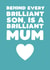 Cute Mother's Day card - from Son - Brilliant Son created by Pickled Prints