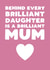 Cute Mother's Day card - brilliant Mum - Brilliant daughter created by Pickled Prints