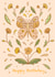 Butterfly Happy Birthday - retro flowers - groovy colours created by Paper Ink Alchemy 