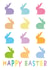 Cute Easter Card - Colourful Bunnies - Happy Easter created by size3art