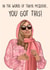 YOU GOT THIS! - Funny Tanya White Lotus themed card created by Poppy & Mabel 