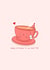 Cute birthday card for best friend - happy birthday to my best-tea - Kawaii created by Rosalie Perl