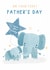 first father's day - cute elephants - love you daddy - stars and hearts created by Jess Moorhouse