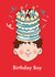 Cute Birthday Boy Cake Card - For Him created by Emelia Brooks