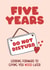5th Anniversary Card - Funny Five Years - Wood - Cheeky Rude Naughty Sex created by Bev O'Connor || @oconnordesign