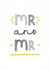Cute Wedding Card - Mr and Mr - LGBTQ+ created by Joanne Hawker