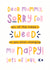 Funny Mother's day card from the baby - Nappy change card created by Joanne Hawker