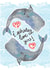Cute Whale Valentines Day Card created by Doodling Bee