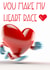 Cute Anniversary or Valentines card for your significant other. Heart Racing. created by Laughable Letters