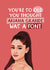 Funny birthday card - Ariana Grande - Old Font created by Giddy Kipper