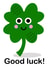 Cute good luck card - four leaf clover created by Little Pig Jewellery Design