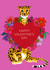 Leopard Valentines Day card. Happy Valentine’s Day created by Marcella Wylie