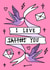 Cute tattoo inspired valentine card created by Poppy Jane Prints