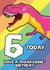 Cute 6th Birthday Card - Dinosaur created by Blind Faith