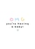 Cute New Baby Card - OMG - You're Having A Baby created by EK DESIGN