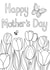 Cute Mother's Day Card - Colour In Tulips created by Hazel Fisher Creations