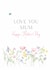 Beautiful minimalist Mother's Day card featuring delicate wildflowers created by Gorgeous Creations