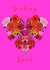 Sending Love - heart - valentines day card - birthday card - flowers - for her created by Marcella Wylie