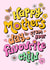 Fun Mother’s Day Card - Hand Lettering - Bright Flower Power - Favourite Child created by Helen Thompson