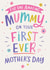 Contemporary Mother's Day card for first time mummy - Bright pastels - floral created by Dotty Black