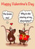 Cute Valentine's card, sharing chocolates created by Gary Jones