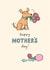 Cute Mother's Day card for your mum - Dog with flowers - Happy Mother's Day created by Jenny Seddon