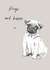 Cute dog card for every occasion- Pugs and Kisses created by Lisa Green