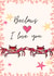 Cute crab anniversary/valentines card- Beclaws I love you created by Lisa Green