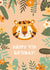 4th Birthday Card | Tiger Card | Animal | Kids | Children's | Gender Neutral created by Ricicle Cards