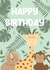 Jungle Animal Happy Birthday Card created by HM Designs